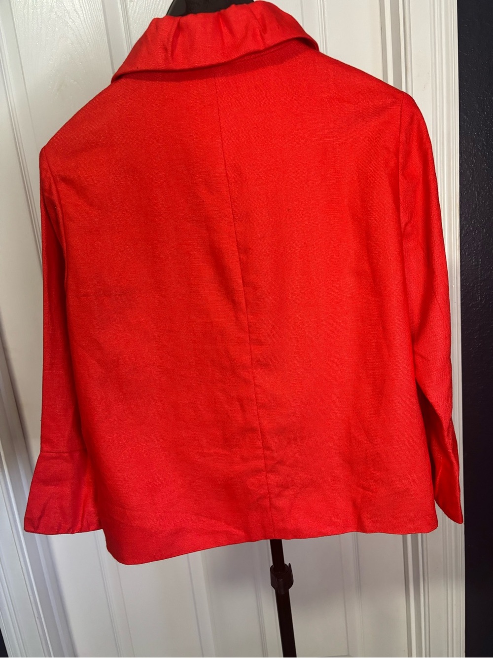 J. Crew Red Rounded-Collar Button-Pocket Jacket - Picture 4 of 5